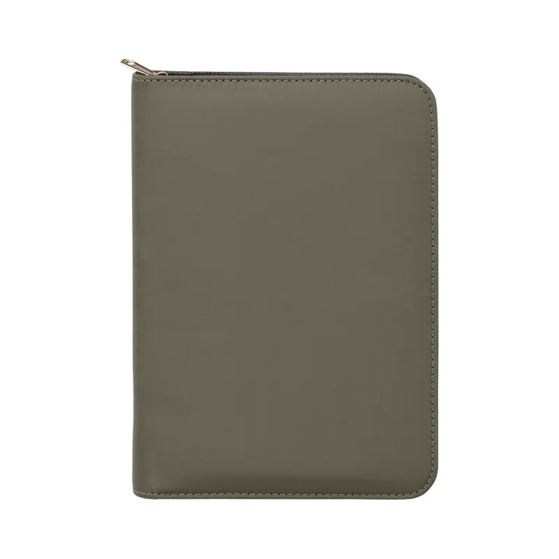 Aurelia Recycled Gold Zipper Portfolio - A5 view 3