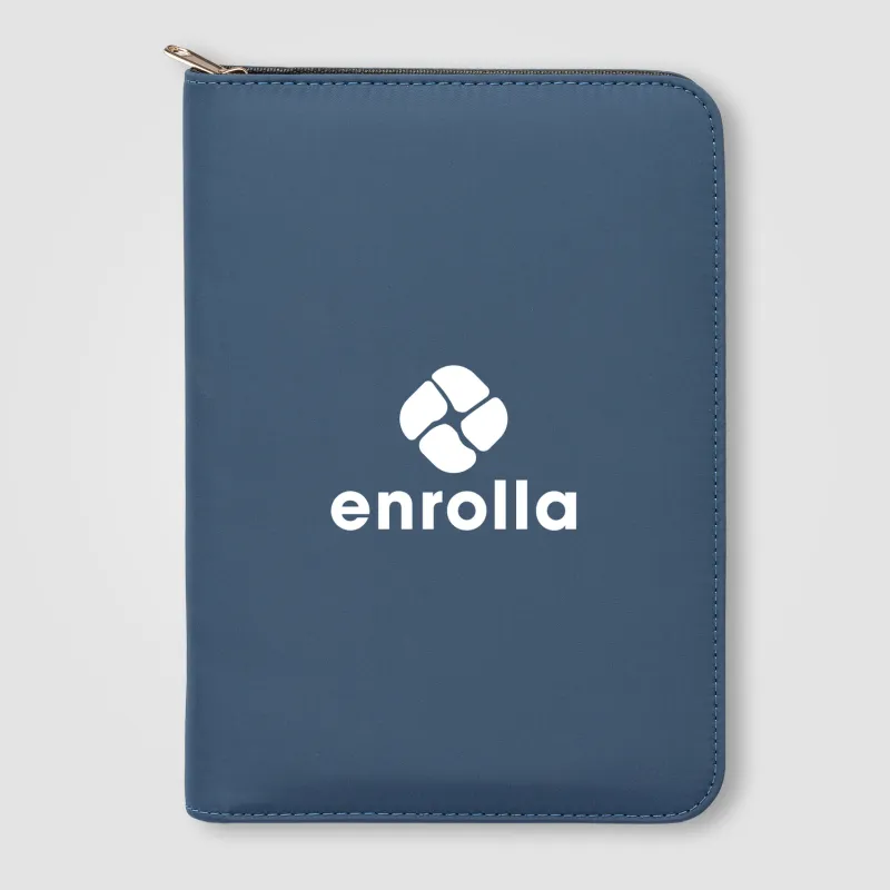 Aurelia Recycled Gold Zipper Portfolio - A5 view 4